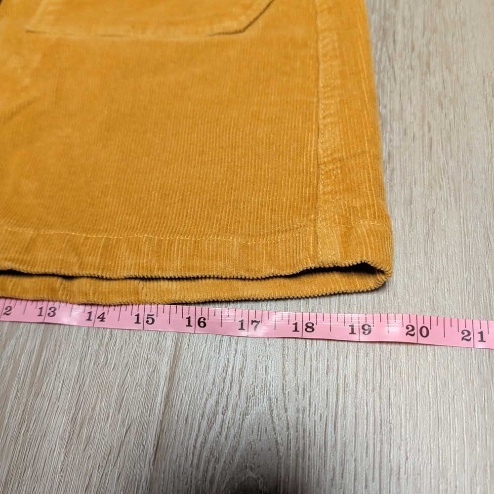 Wild Fable Corduroy Mini Skirt Womens 12 Mustard Yellow Excellent Button Front - Picture 7 of 7